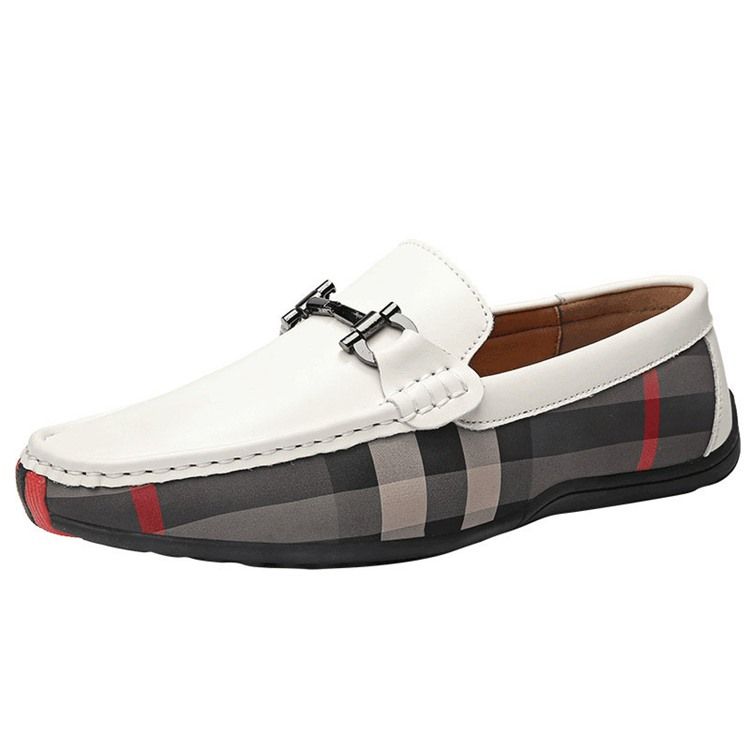 Plaid Slip-on Round Toe Herresko