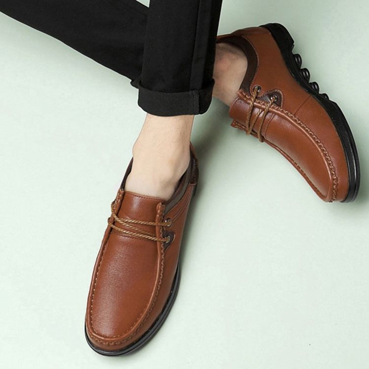 Plain Round Toe Low-cut Øvre Arbeidssko For Menn