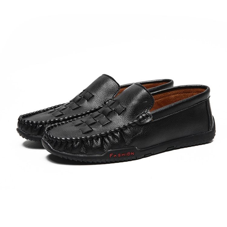 Plain Slip-on Round Toe Slip-on Casual Sko For Menn