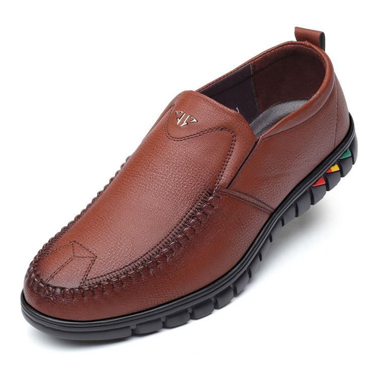 Pu Slip-on Round Toe Behagelige Sko For Menn