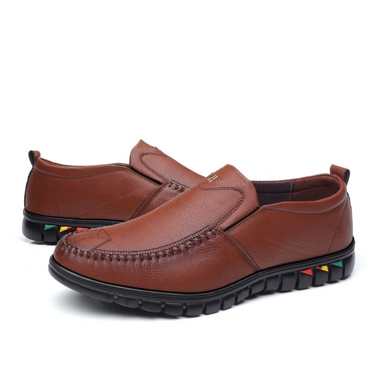 Pu Slip-on Round Toe Behagelige Sko For Menn