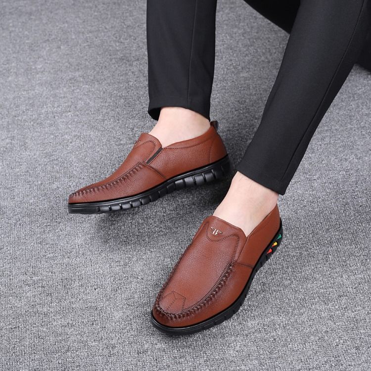 Pu Slip-on Round Toe Behagelige Sko For Menn