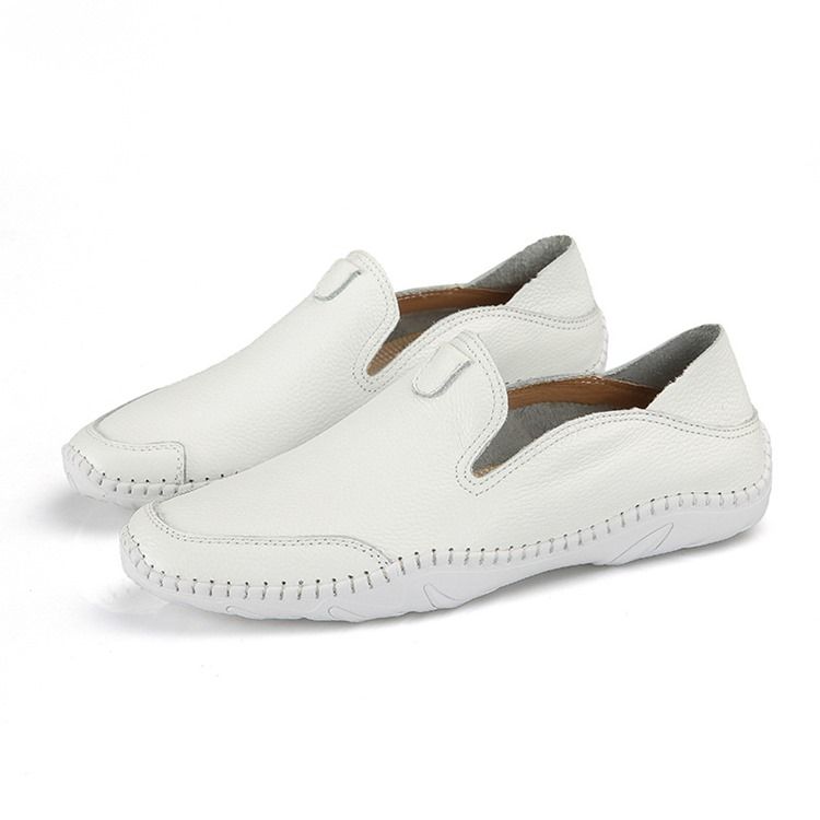 Pu Slip-on Round Toe Menns Komfortable Loafers