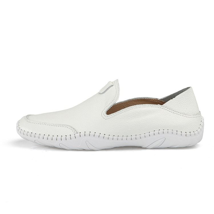 Pu Slip-on Round Toe Menns Komfortable Loafers