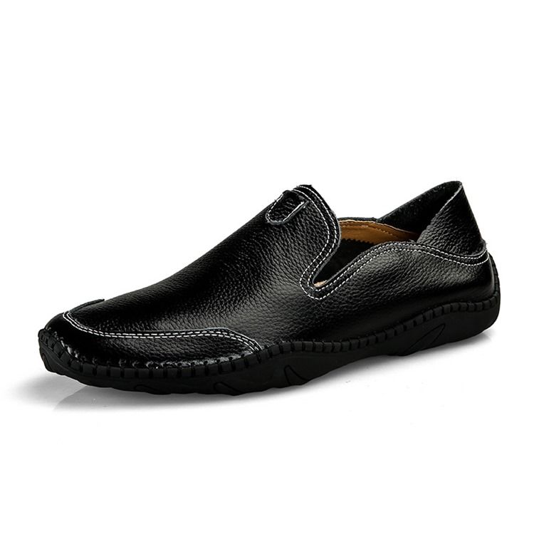 Pu Slip-on Round Toe Menns Komfortable Loafers