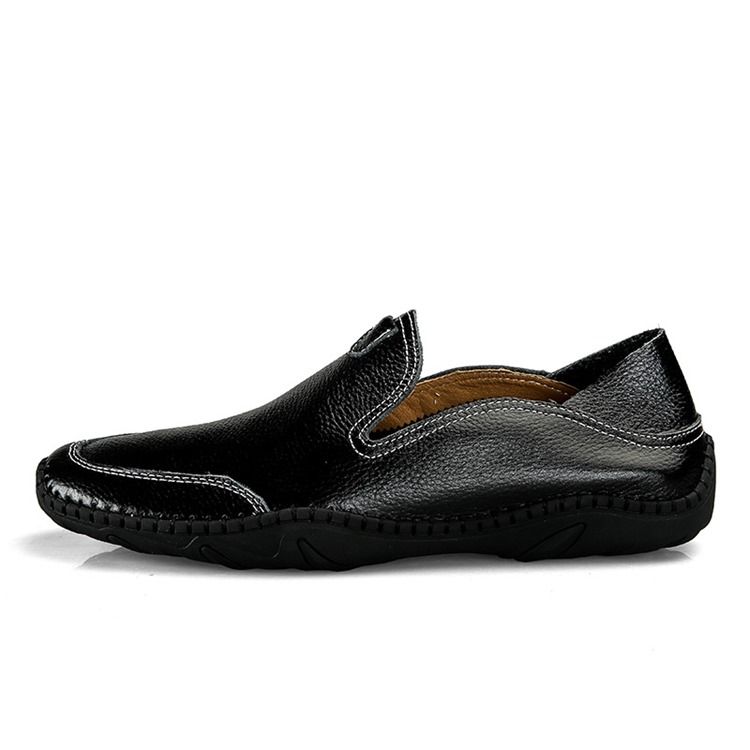 Pu Slip-on Round Toe Menns Komfortable Loafers