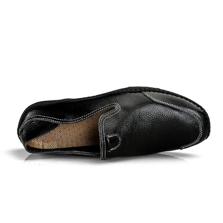 Pu Slip-on Round Toe Menns Komfortable Loafers