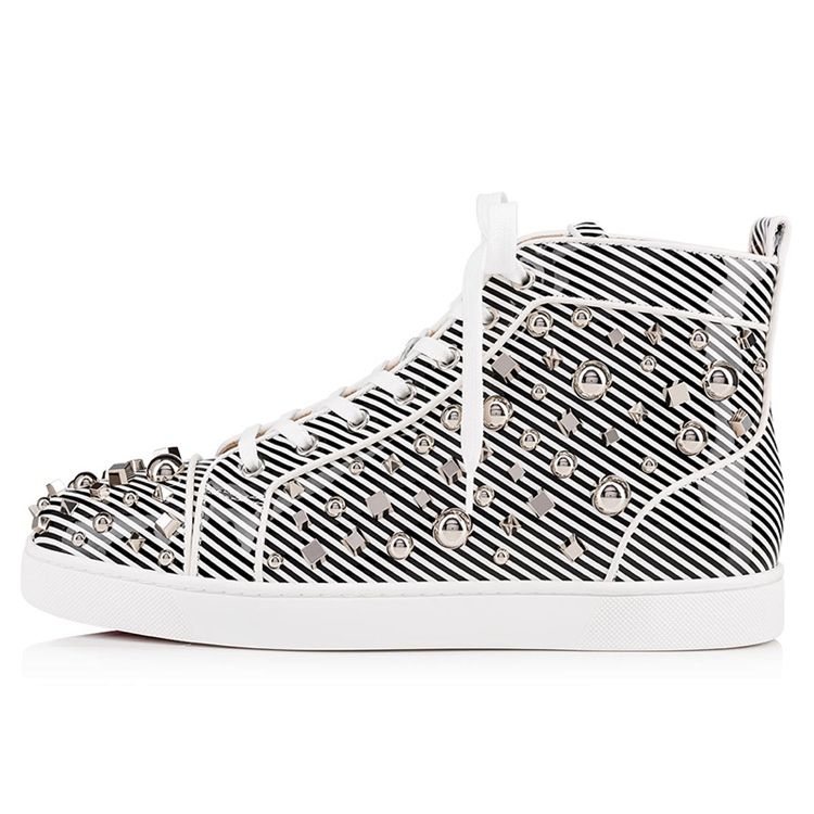 Sequin Stripe Round Toe Skate Sko For Menn