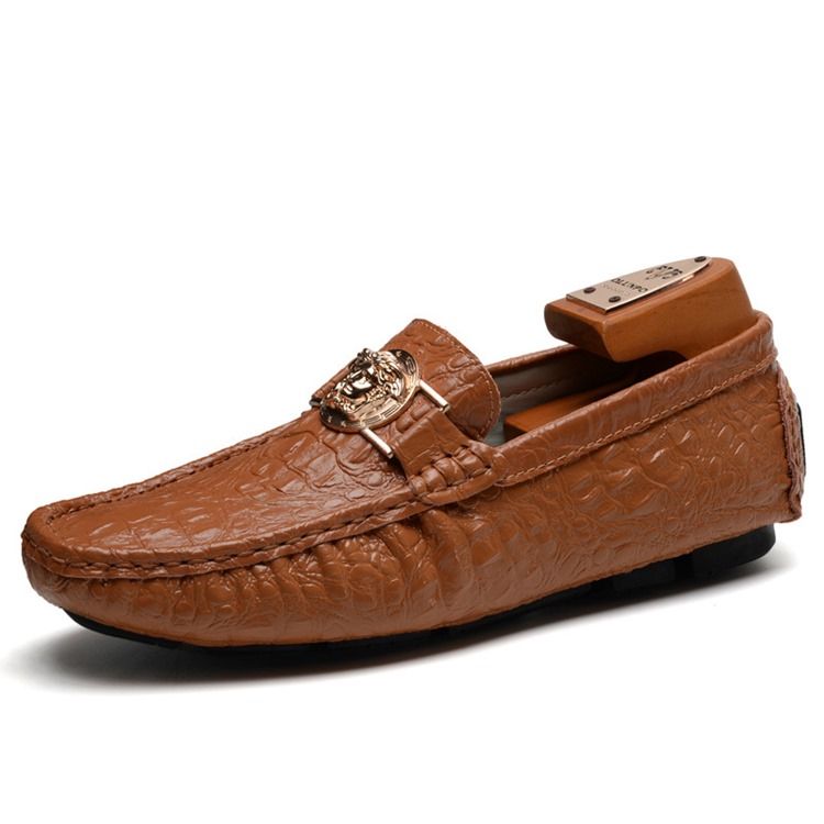 Slip-on Low-cut Øvre Vanlige Pu-casual Sko For Menn