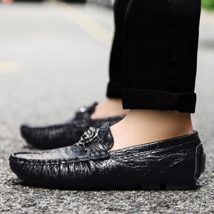 Slip-on Low-cut Øvre Vanlige Pu-casual Sko For Menn