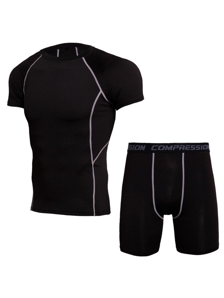 Herre Print Anti-sweat Shorts Pullover Sports Sets