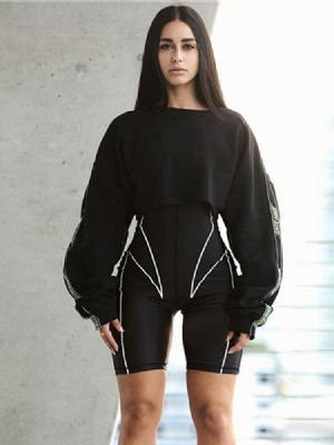 Kvinner Color Block Shorts Sports Jumpsuits