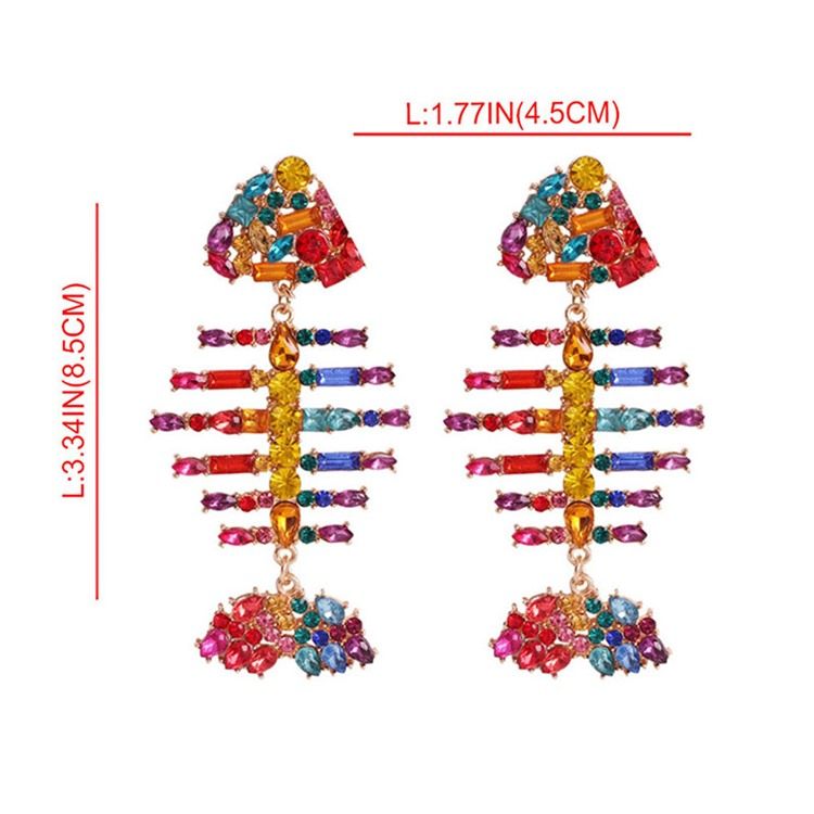 Fisk Diamante Skinnende Øreringer