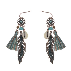 Leafage Shell Drop Earrings