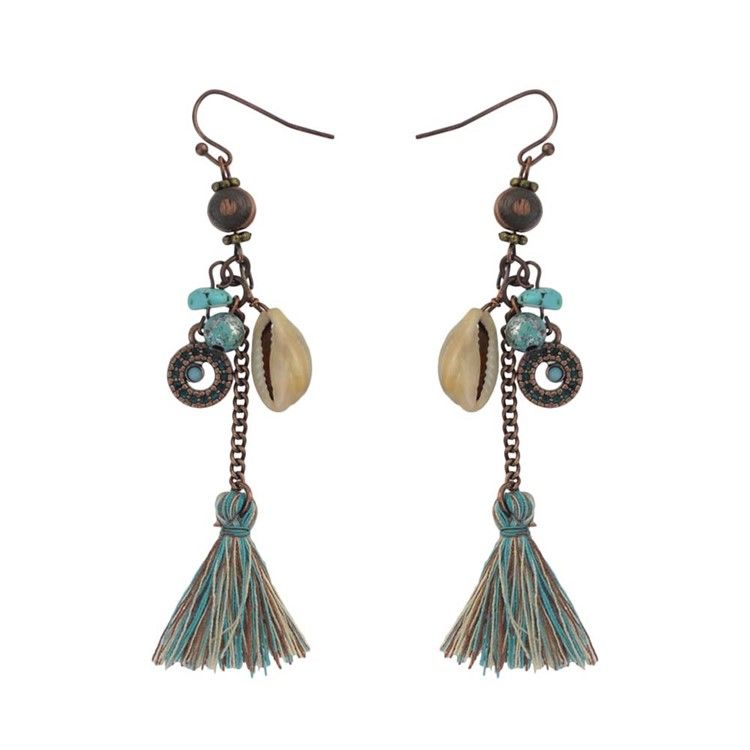 Leafage Shell Drop Earrings