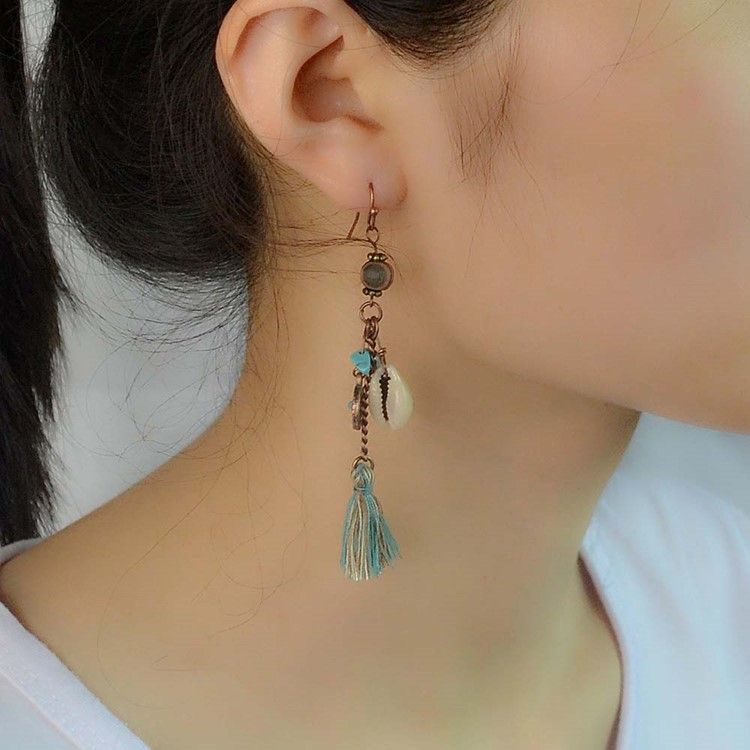 Leafage Shell Drop Earrings