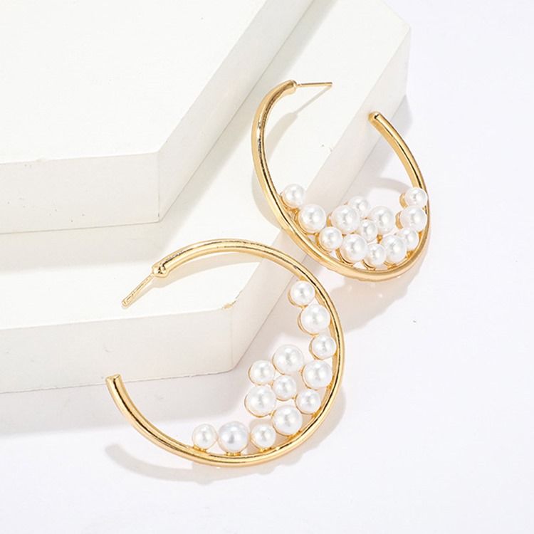 Pearl Inlaid Wedding Earrings