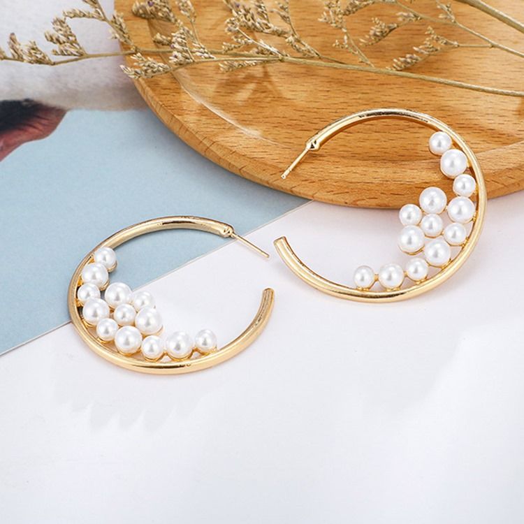 Pearl Inlaid Wedding Earrings