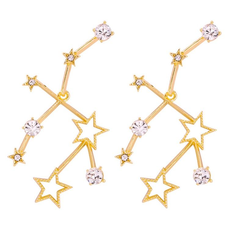 Star Alloy Ball Earrings