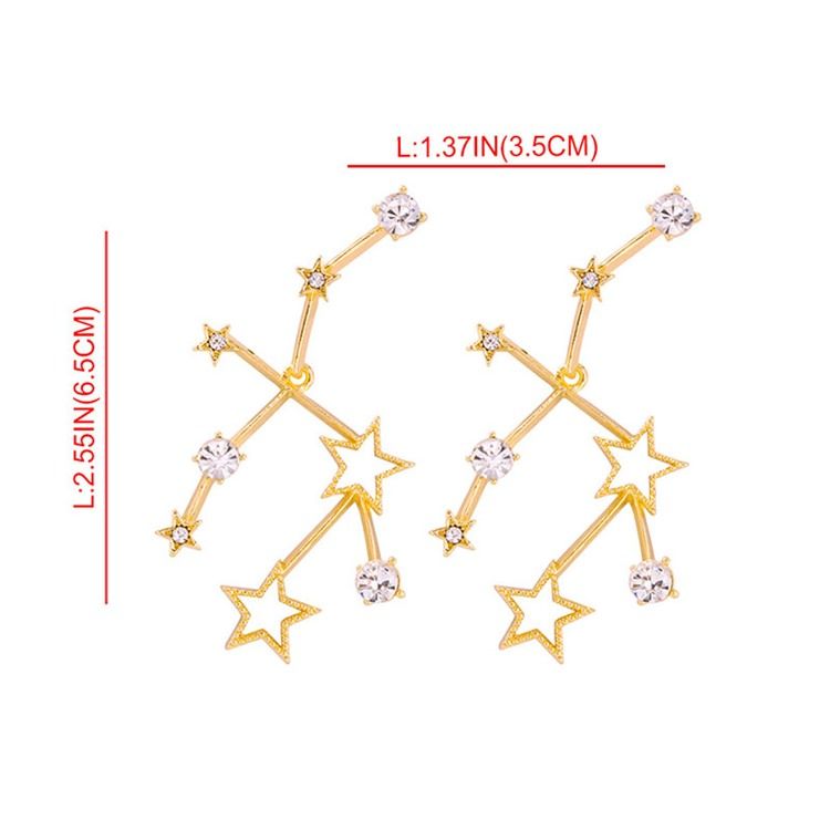 Star Alloy Ball Earrings