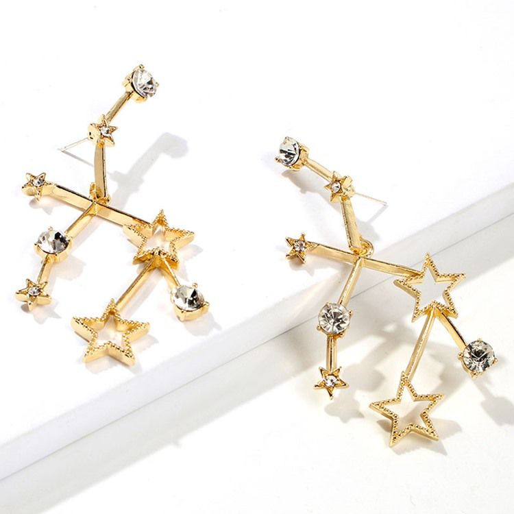 Star Alloy Ball Earrings