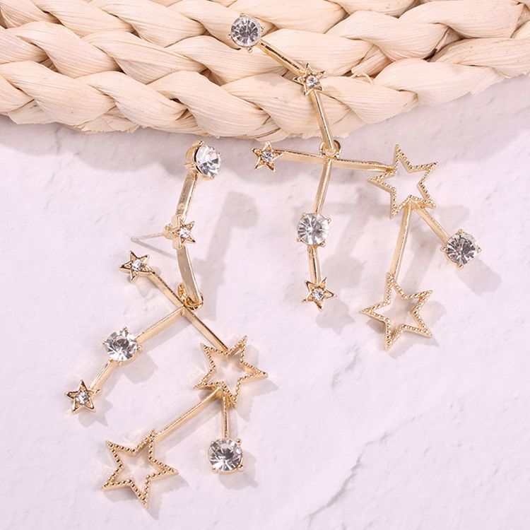 Star Alloy Ball Earrings