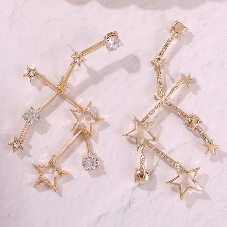 Star Alloy Ball Earrings