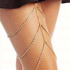 Plain Diamante Anklet (bare 1 Bilde)