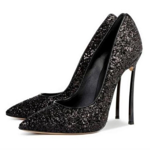 Glit Sequin Stiletto Heel Slip-on Dame Sko