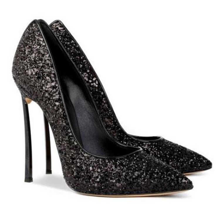 Glit Sequin Stiletto Heel Slip-on Dame Sko