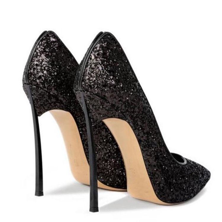 Glit Sequin Stiletto Heel Slip-on Dame Sko