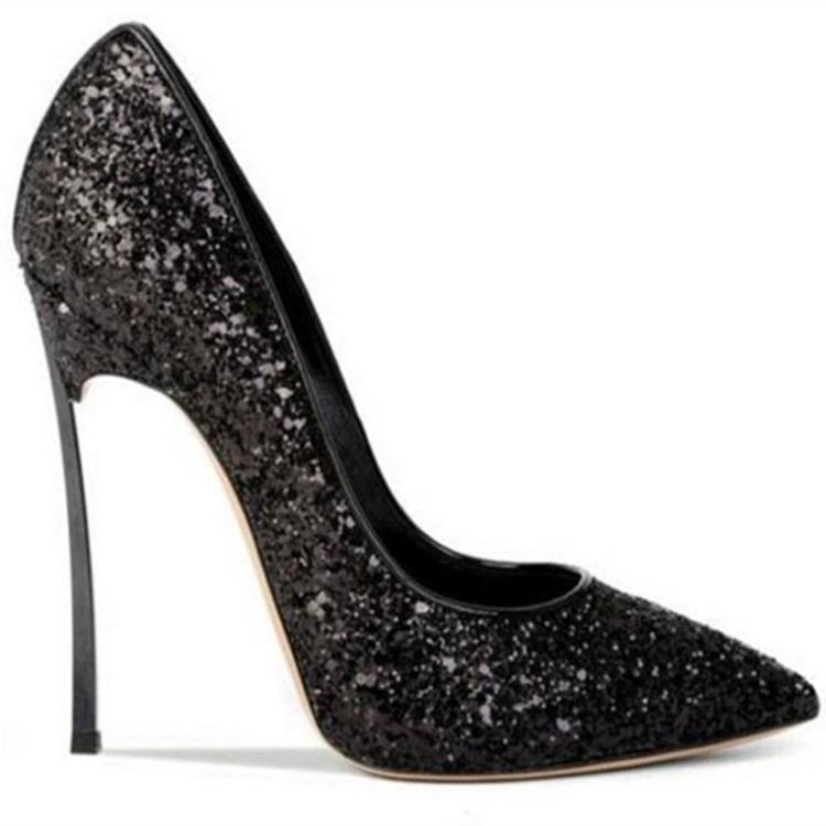 Glit Sequin Stiletto Heel Slip-on Dame Sko