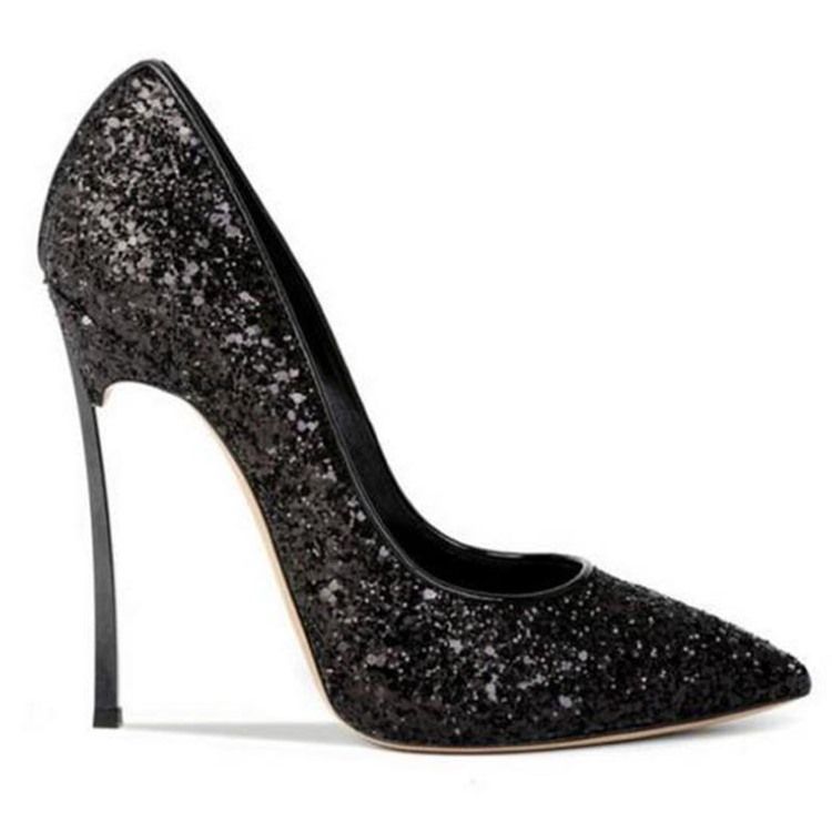 Glit Sequin Stiletto Heel Slip-on Dame Sko