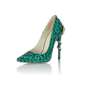 Rhinestone Slip-on Stiletto Heel Ballsko Til Kvinner