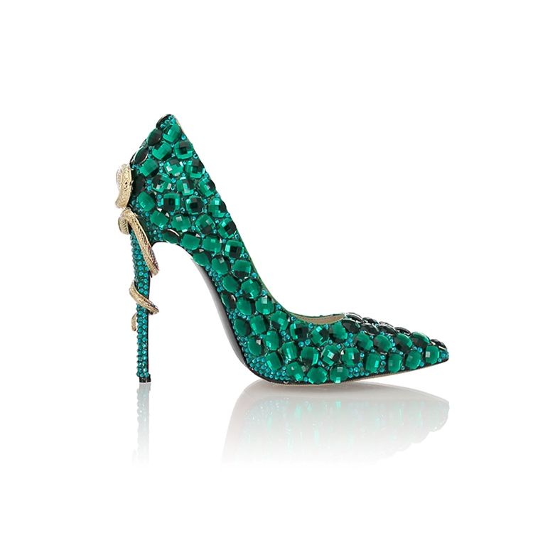 Rhinestone Slip-on Stiletto Heel Ballsko Til Kvinner