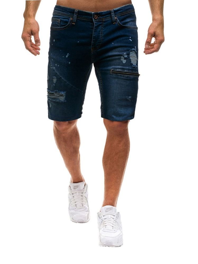 Loose Glidelås Vanlige Casual Shorts For Menn