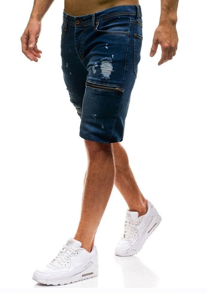 Loose Glidelås Vanlige Casual Shorts For Menn