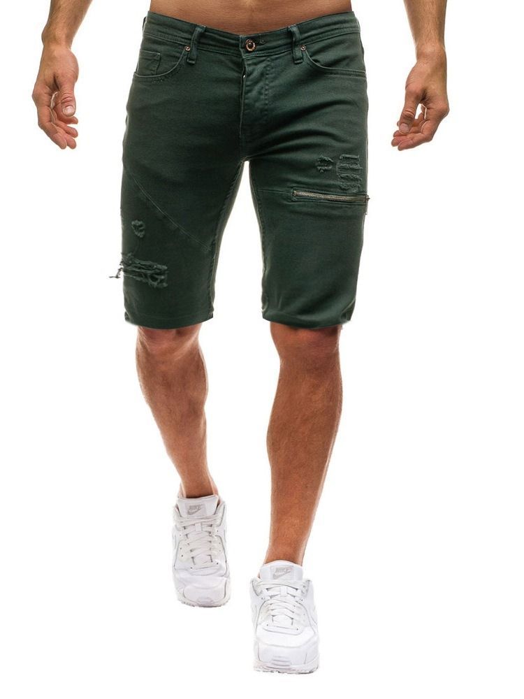 Loose Glidelås Vanlige Casual Shorts For Menn