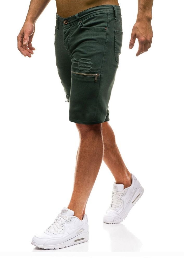 Loose Glidelås Vanlige Casual Shorts For Menn