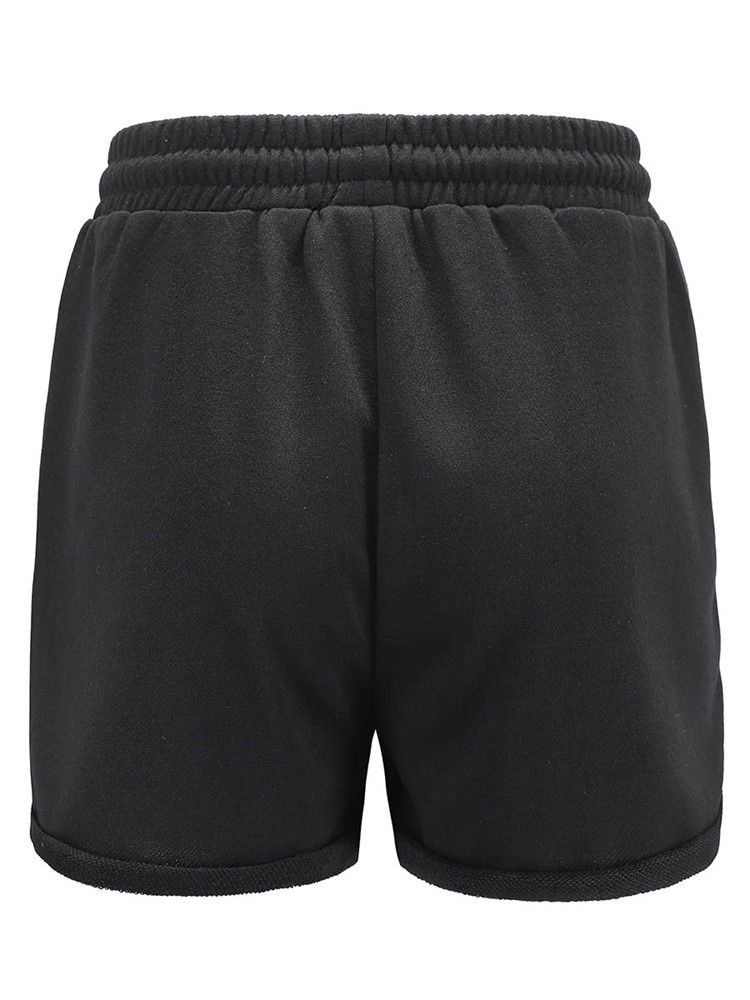 Plain Lace-up Sportsshorts For Kvinner