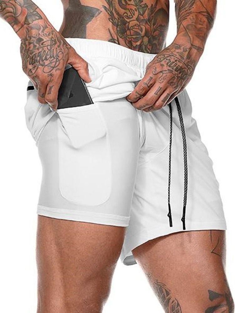 Slim Lace-up Menns Casual Shorts