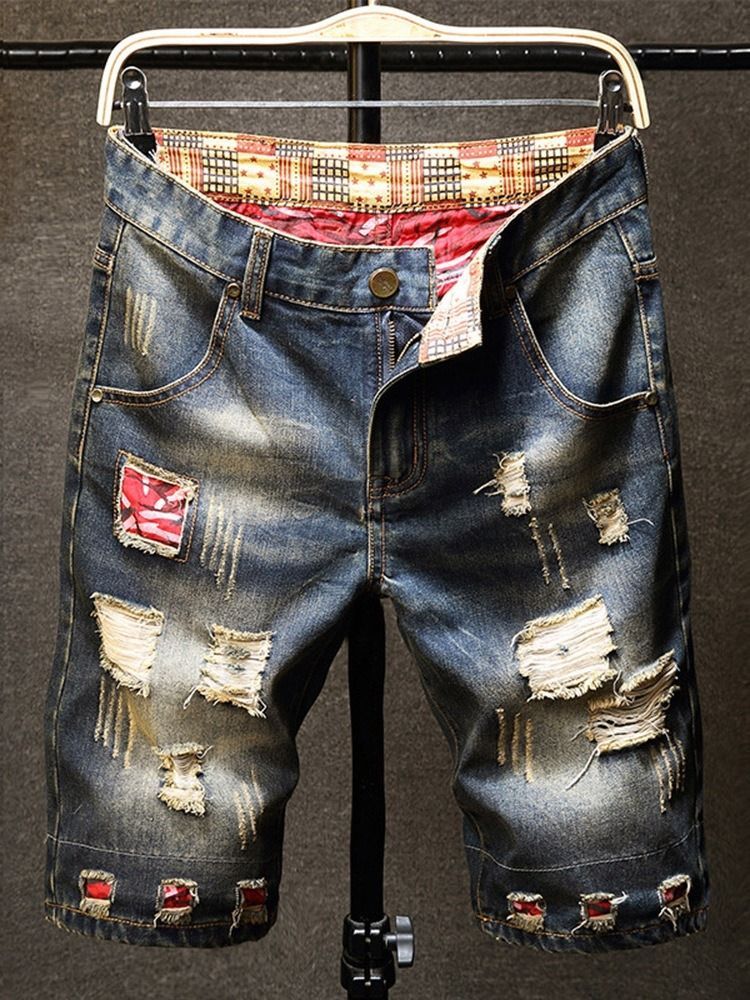 Straight Menns Europeiske Jeans Med Glidelås