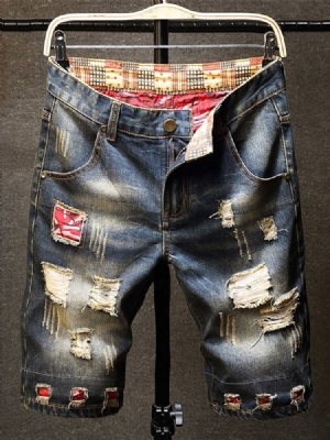 Straight Menns Europeiske Jeans Med Glidelås