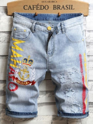 Straight Mid Waist European Herre Jeans