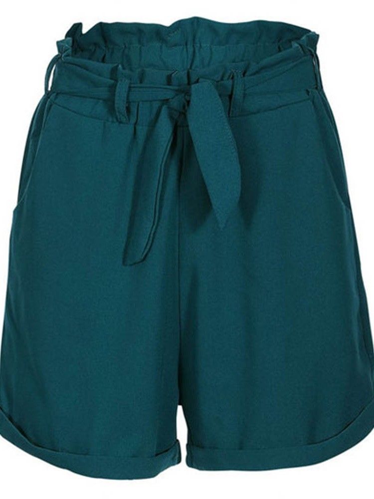 Vanlige Slanke Shorts Fra Falbala Med Høy Midje