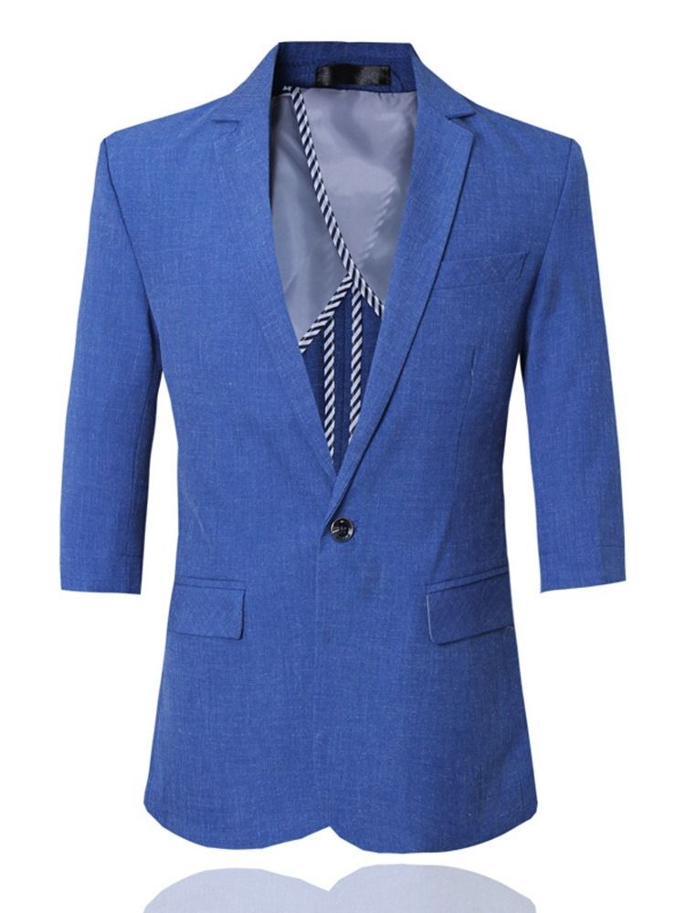 Blazer Button Plain Mens Dress Dress