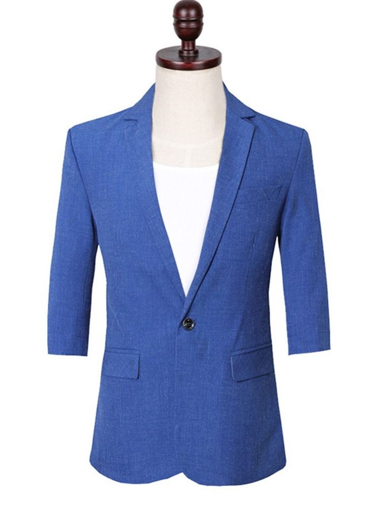 Blazer Button Plain Mens Dress Dress