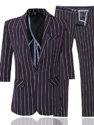 Blazer Fashion Button Mens Dress Suit