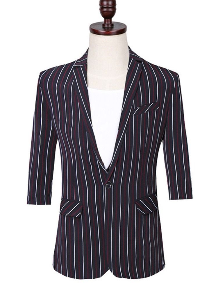 Blazer Fashion Button Mens Dress Suit