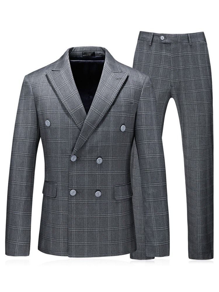 Double-breasted Fashion Blazer Mens Dress Suit